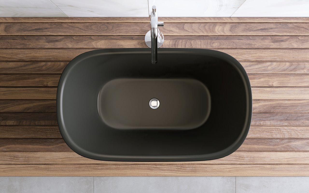 Aquatica Lullaby 2 Max Freistehende Badewanne aus Kunststein NeroX™ picture № 0