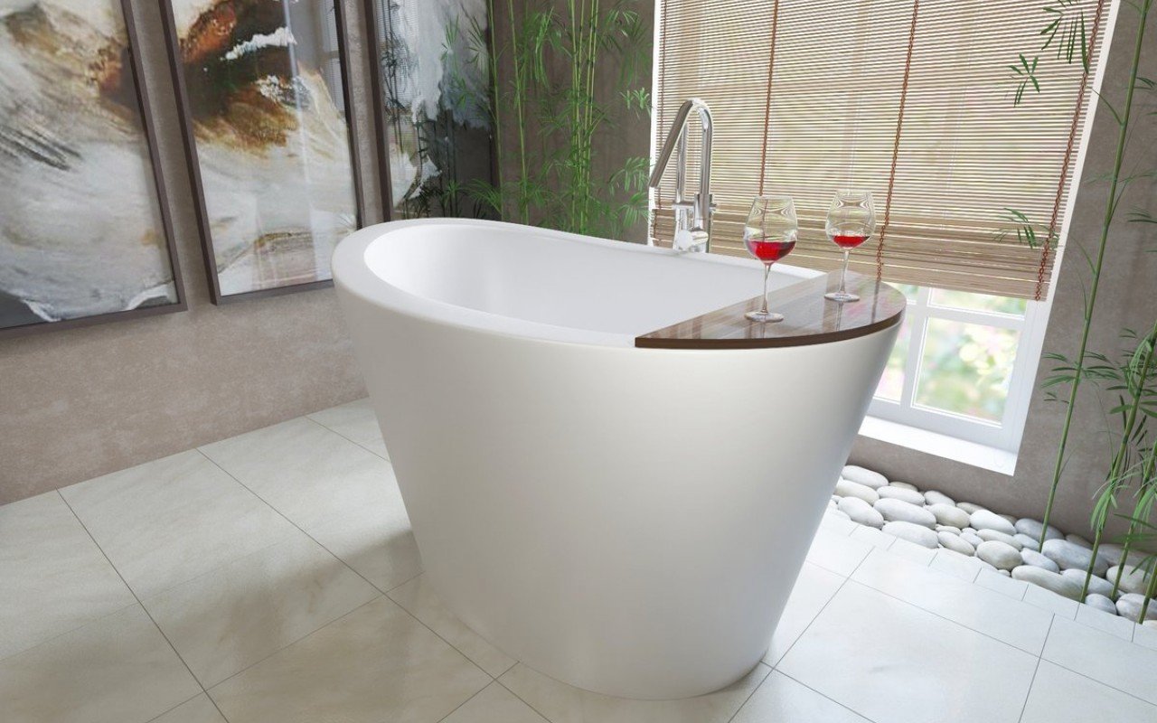 Aquatica True Ofuro Freistehende Japanische Badewanne aus Kunststein AquateX™ picture № 0