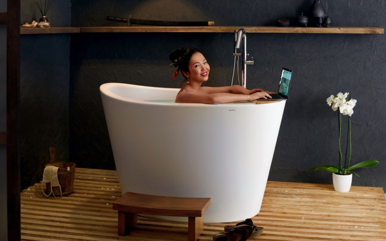 Aquatica True Ofuro Tranquility Beheizte Freistehende Japanische Badewanne aus Kunststein AquateX™ – International (220V/50/60Hz) picture № 0