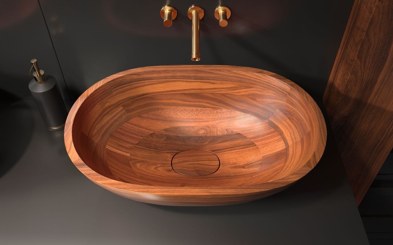 ᐈ 【Aquatica Karolina Amerikanische Walnuss Vessel Sink】 Buy Online ...