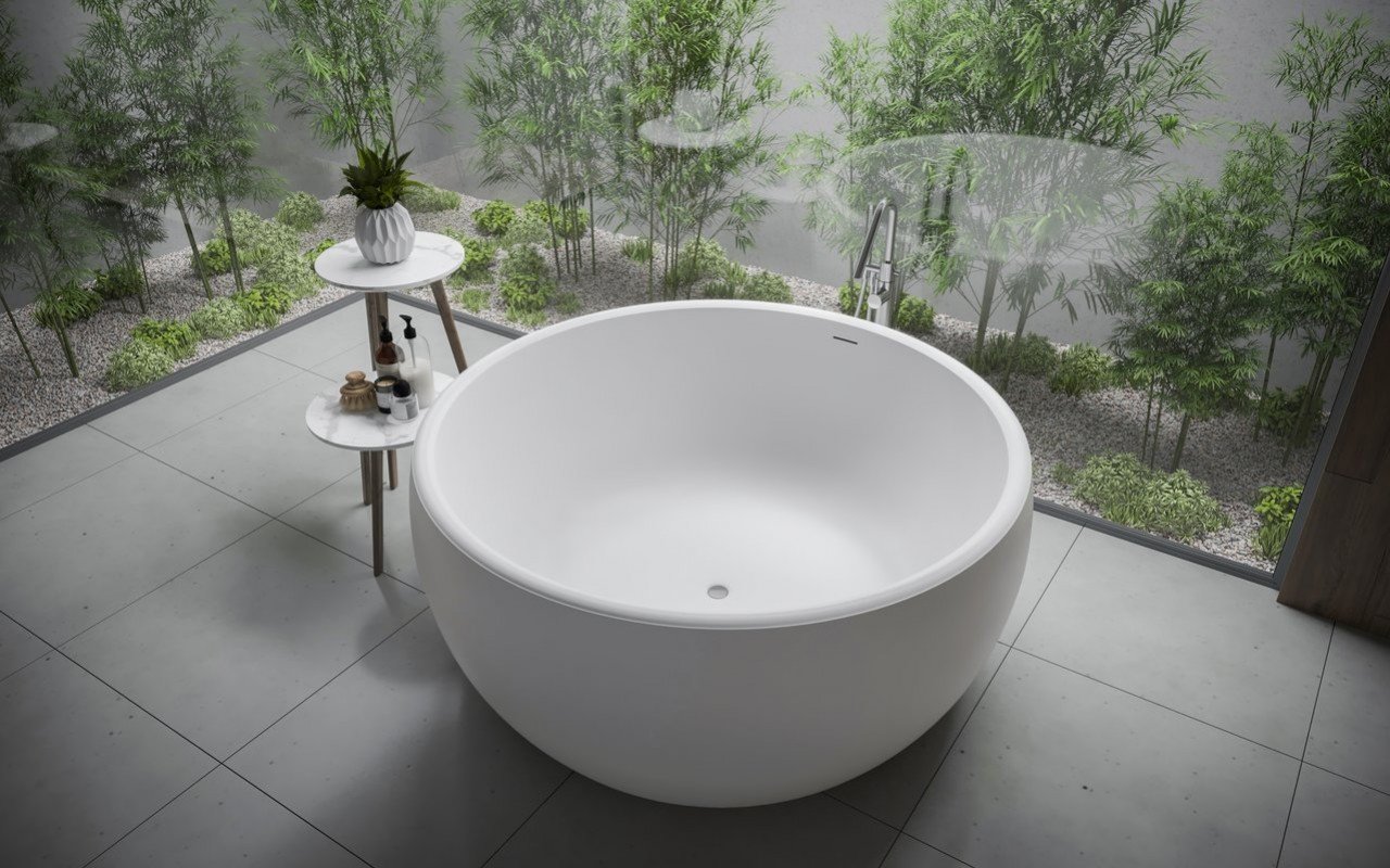 Aquatica Aura-Mini Freistehende Badewanne aus Kunststein AquateX™ picture № 0