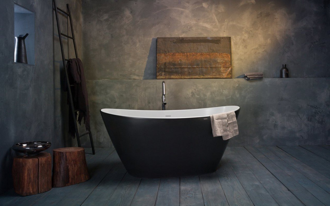 Purescape 748M Blck Wht Solid Surface Bathtub 02 (web)