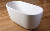 Lullaby Wht Small Freestanding Solid Surface Bathtub by Aquatica web 0035