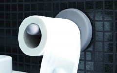 Aquatica Rio Self Adhesive Wall-Mounted Toilet Paper Roll Holder